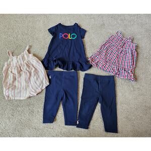 Baby Girls 6-12M clothing lot of 5- Ralph lauren, Old Navy